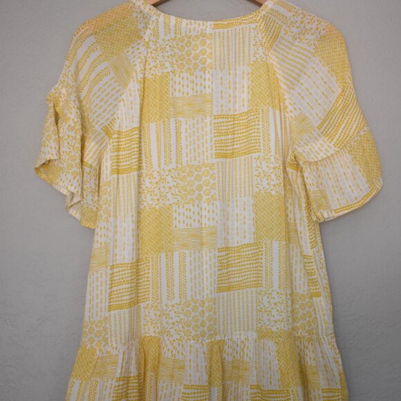 Caslon Ruffle Patchwork Mini Dress - Picture 12 of 16